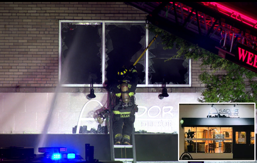 Asador del Sur, Maplewood, restaurante latino, incendio en restaurante, comunidad latina, St. Louis, Manchester Road, apoyo comunitario, bomberos de Maplewood, gastronomÃa latinoamericana, reapertura, MarÃa Giamporto, redlatinastl, Cecilia velazquez,